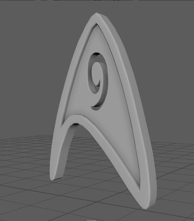 Badge of engineer from Star Trek 3D print model 3D model 3D printable ...