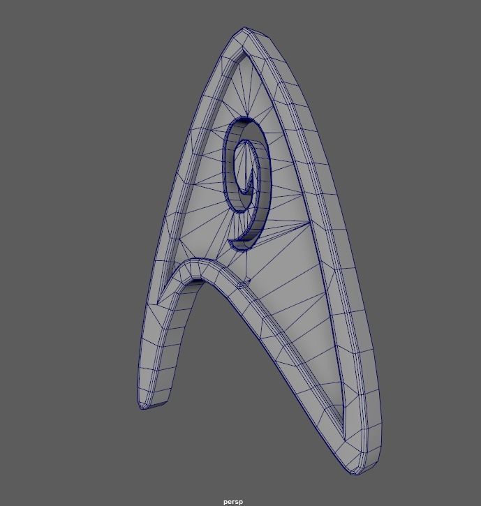 Badge of engineer from Star Trek 3D print model 3D model 3D printable ...