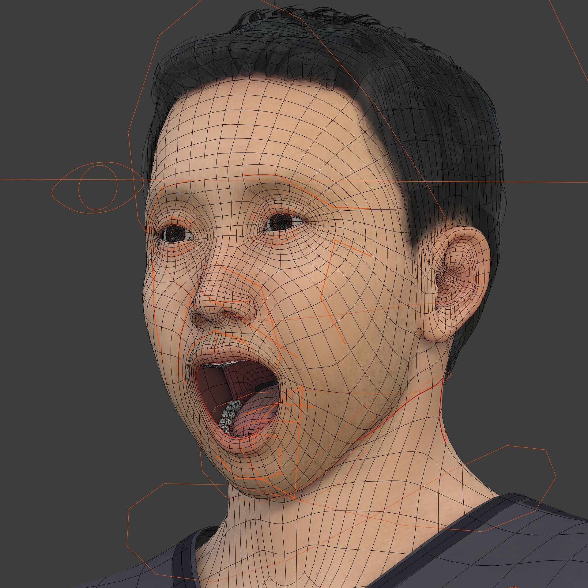 Asian Man With Casual Clothes -- Rigged Low-poly 3D model_7