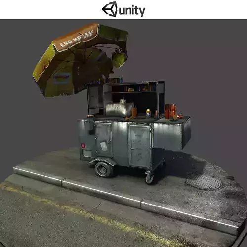 Damaged Hot Dog Cart