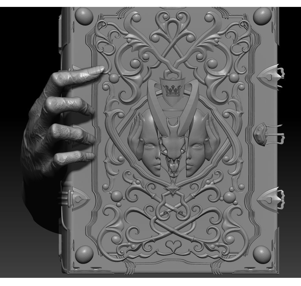 Jewel book 3D model_1