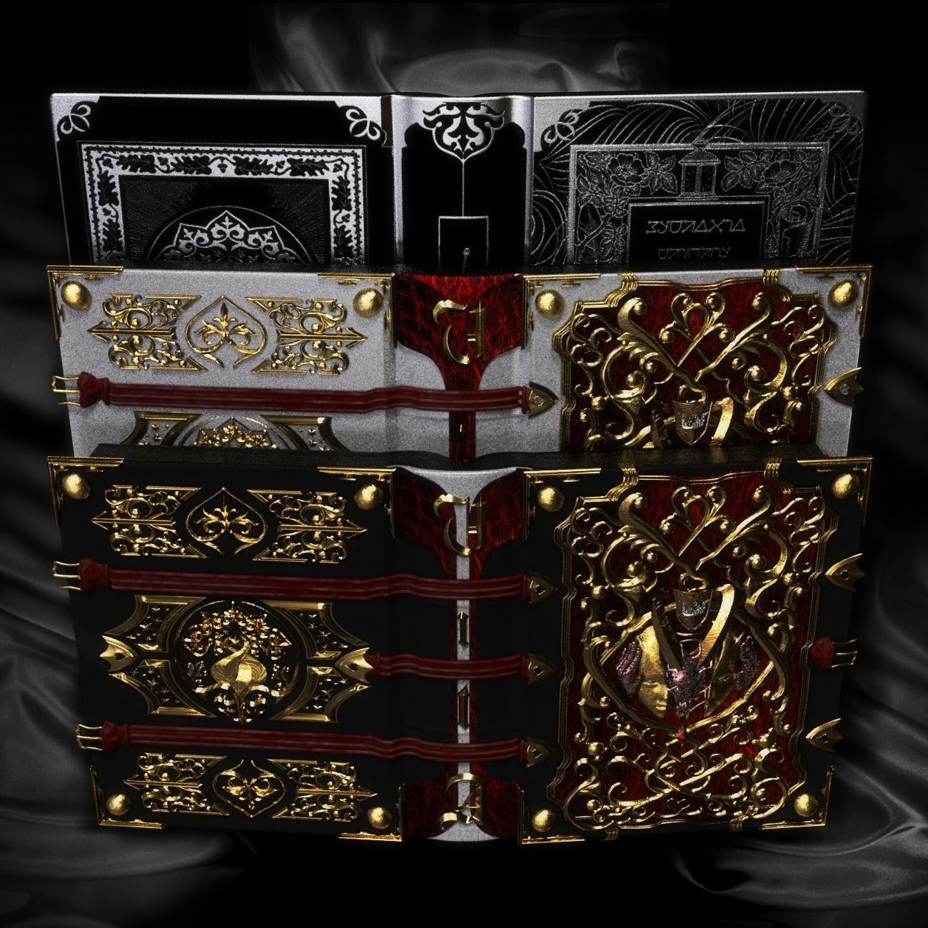 Jewel book 3D model_4