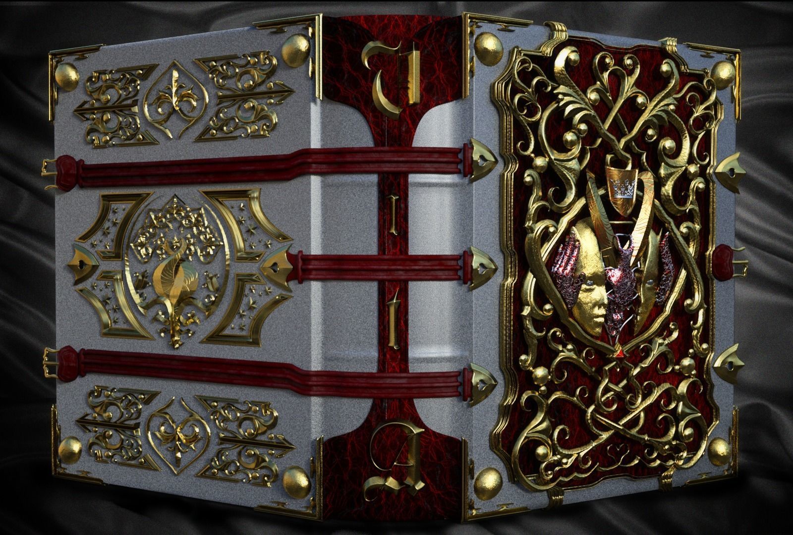 Jewel book 3D model_2