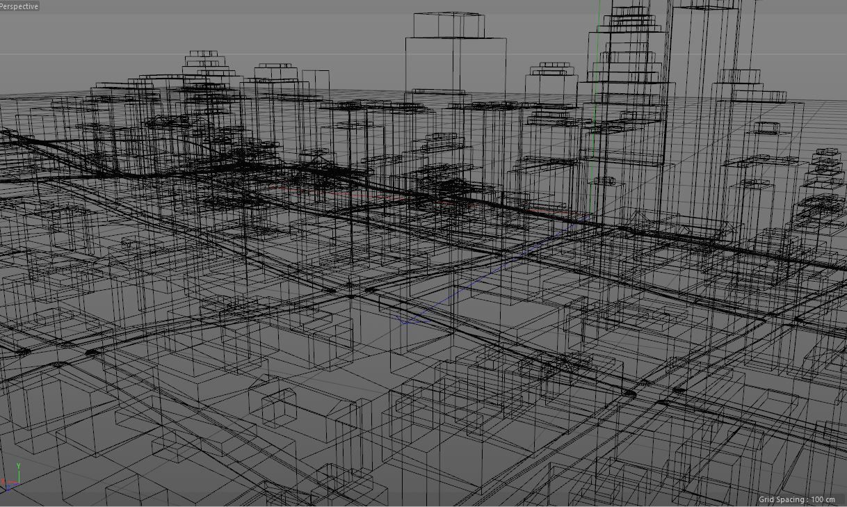 LOWPOLY NIGHT CITY Low-poly 3D model_29