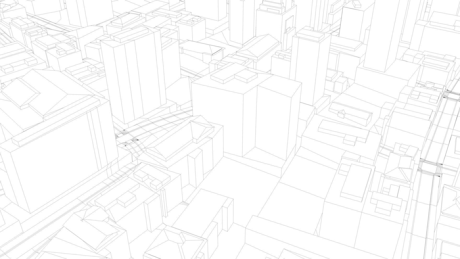 LOWPOLY NIGHT CITY Low-poly 3D model_23