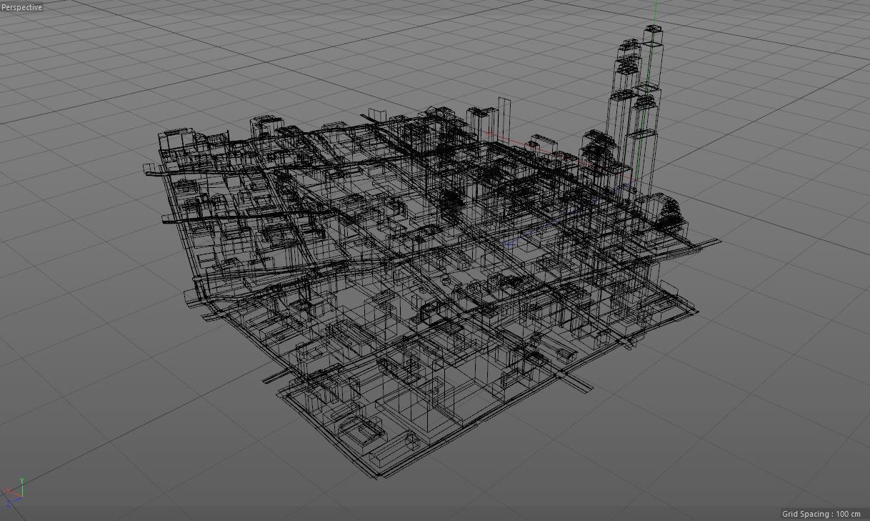 LOWPOLY NIGHT CITY Low-poly 3D model_27