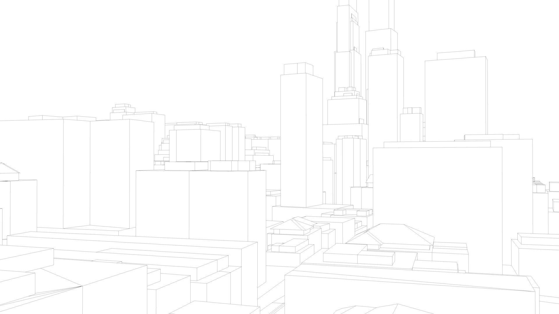 LOWPOLY NIGHT CITY Low-poly 3D model_24