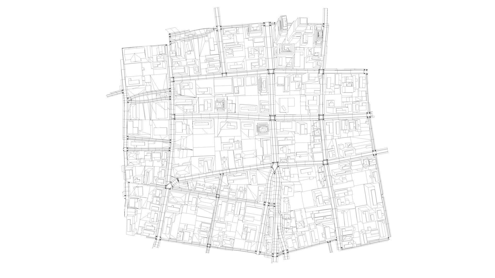 LOWPOLY NIGHT CITY Low-poly 3D model_25