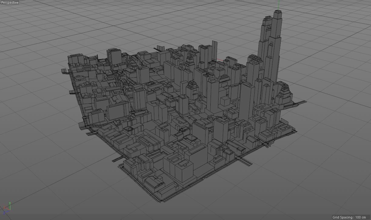 LOWPOLY NIGHT CITY Low-poly 3D model_26