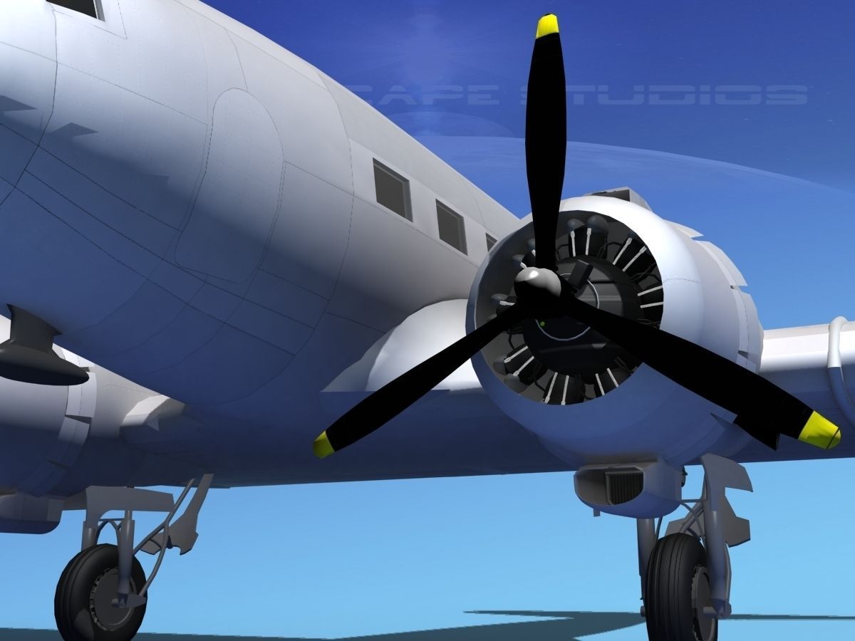 Douglas DC-3 Private 3 3D model_5