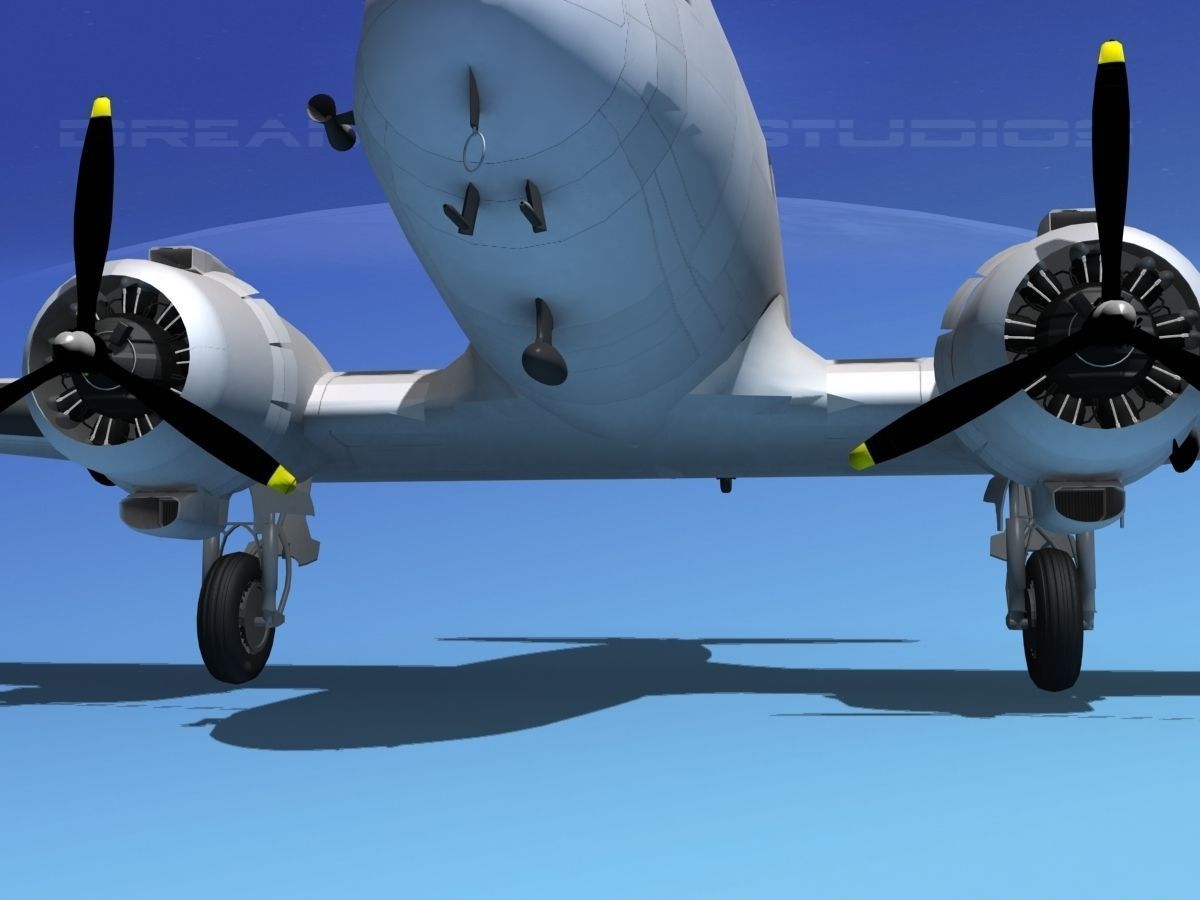 Douglas DC-3 Private 3 3D model_9