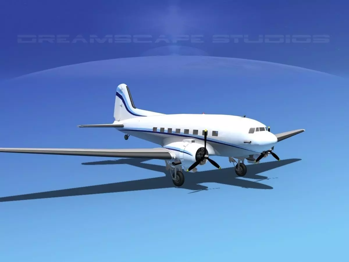 Douglas DC-3 Private 3 3D model_0