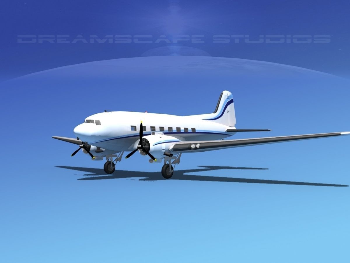 Douglas DC-3 Private 3 3D model_6
