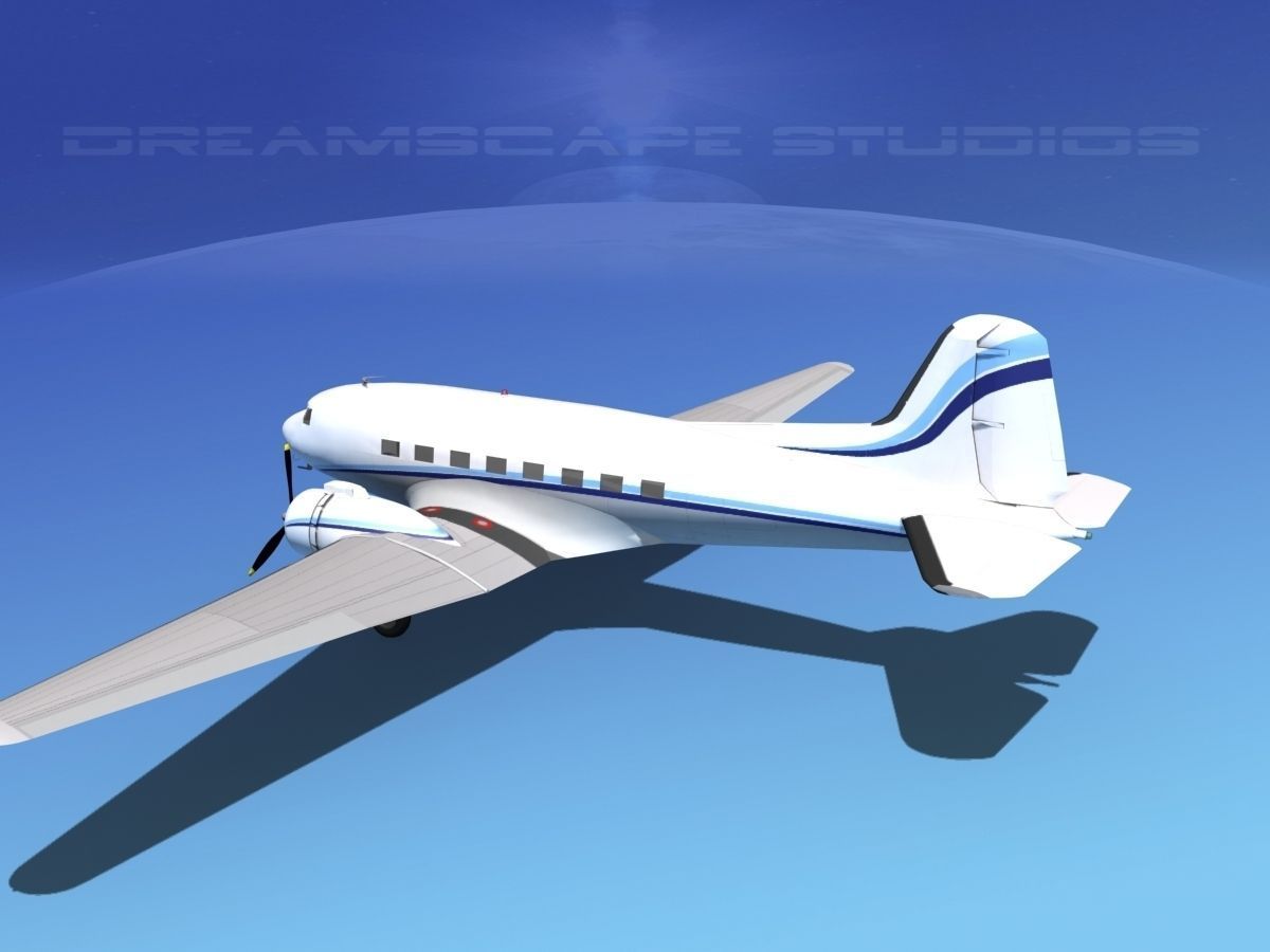 Douglas DC-3 Private 3 3D model_16