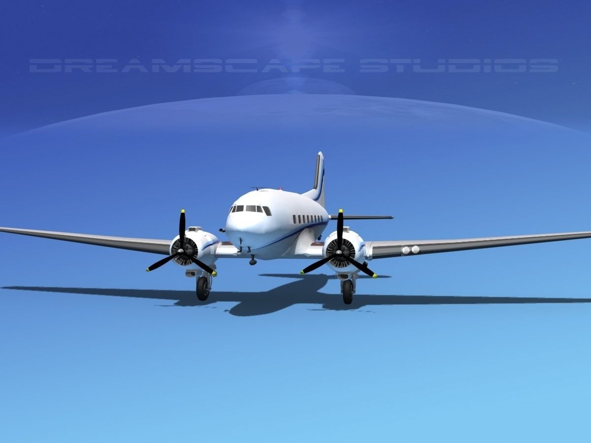 Douglas DC-3 Private 3 3D model_1