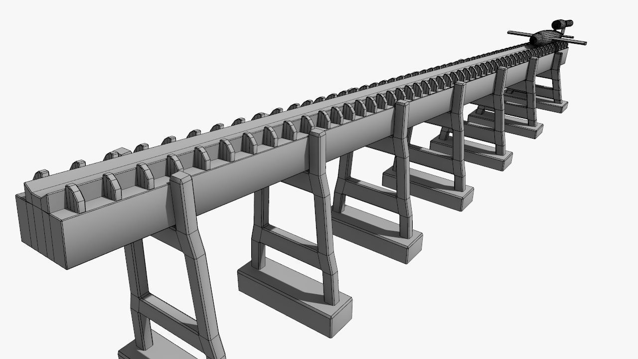 V-1 Flying bomb Low-poly 3D model_9