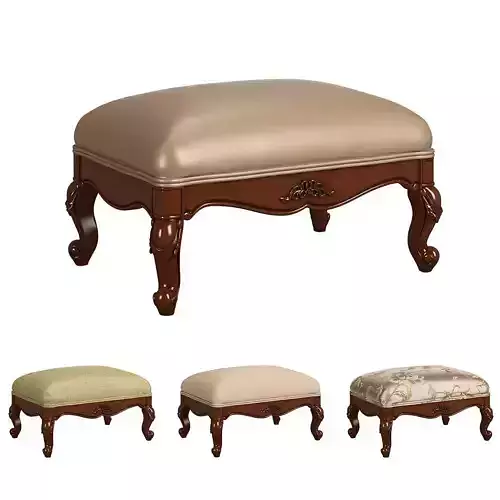 230-1 Carpenter Casual chair foot stool 3D model