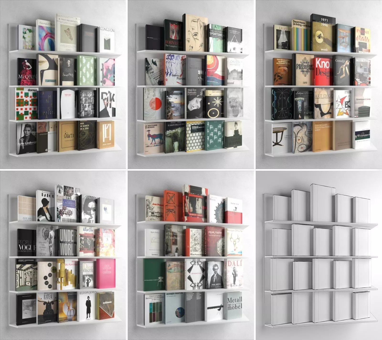 Books Collection 02 3D model_0