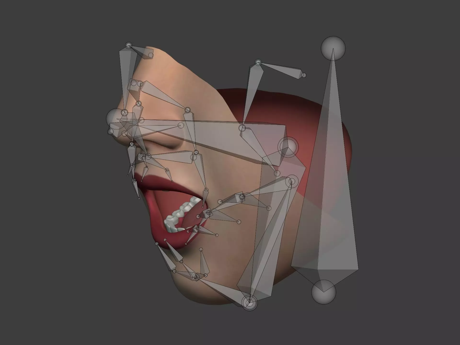 Lips - Mouth - Teeth - Human Anatomy -- Rigged Low-poly 3D model_5