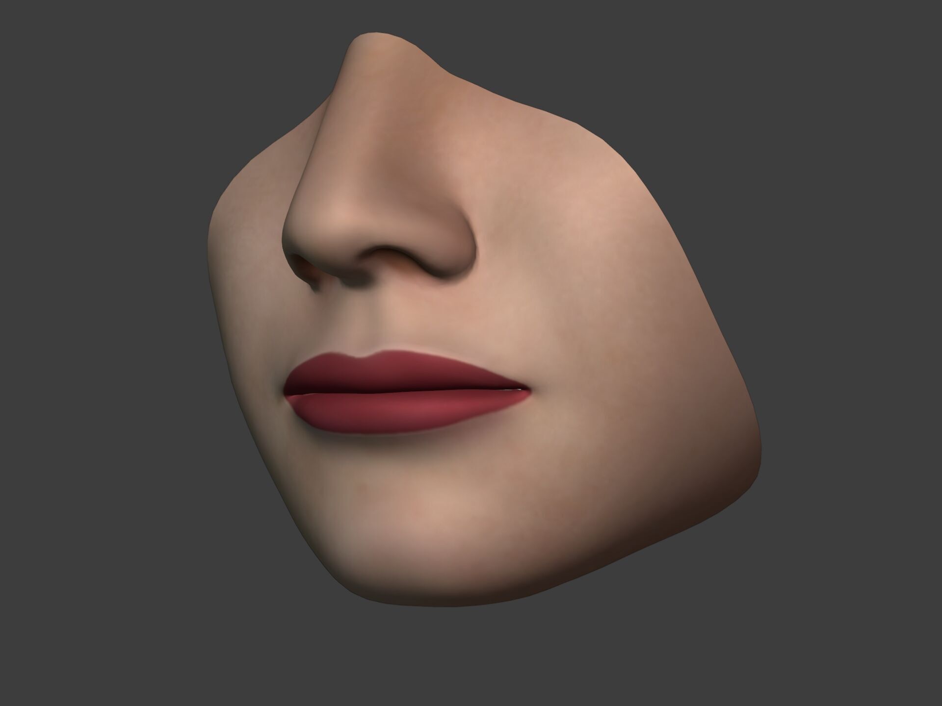 Lips - Mouth - Teeth - Human Anatomy -- Rigged Low-poly 3D model_6
