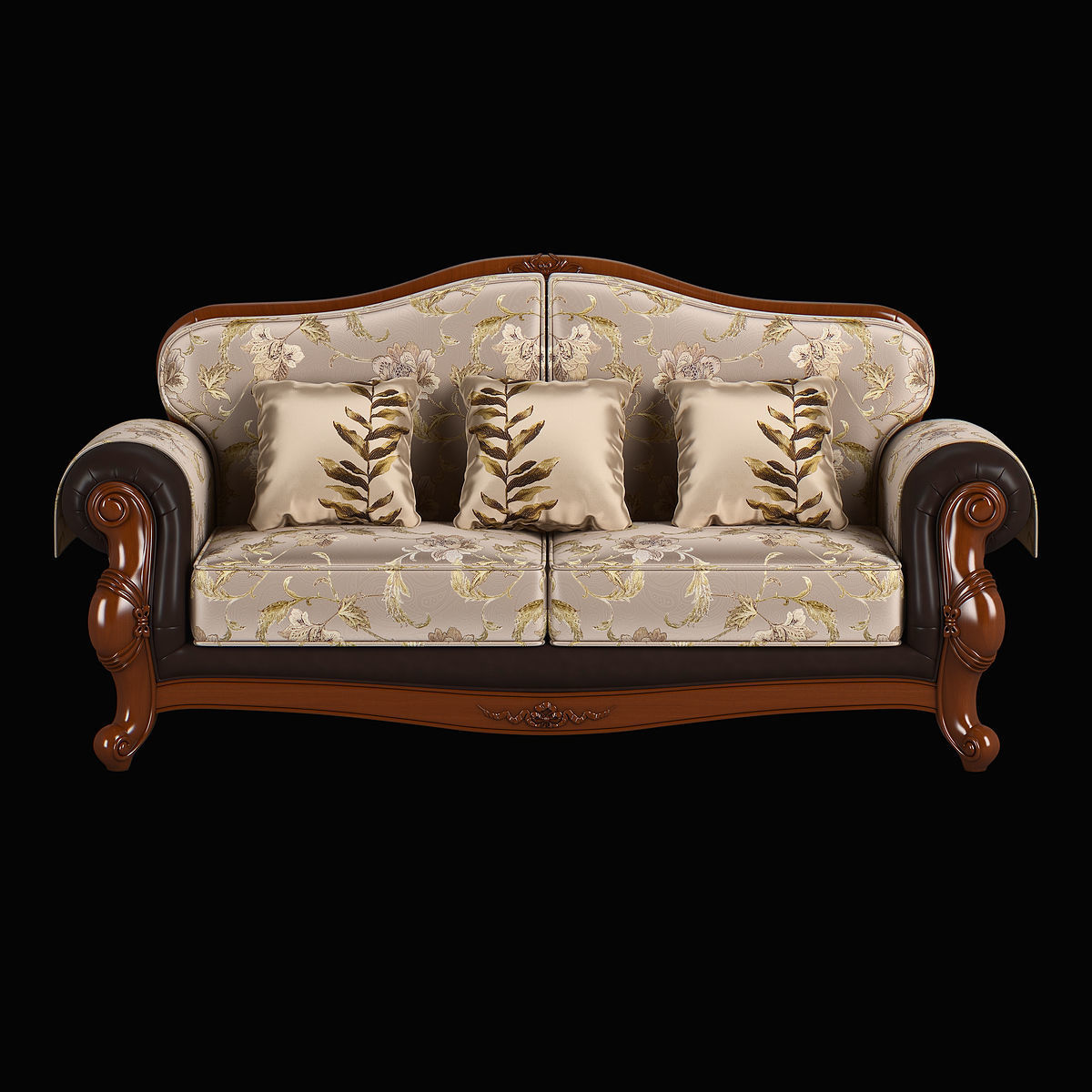 230-1 Carpenter Sofa C 3 seats 2280x974x1020 3D model_5