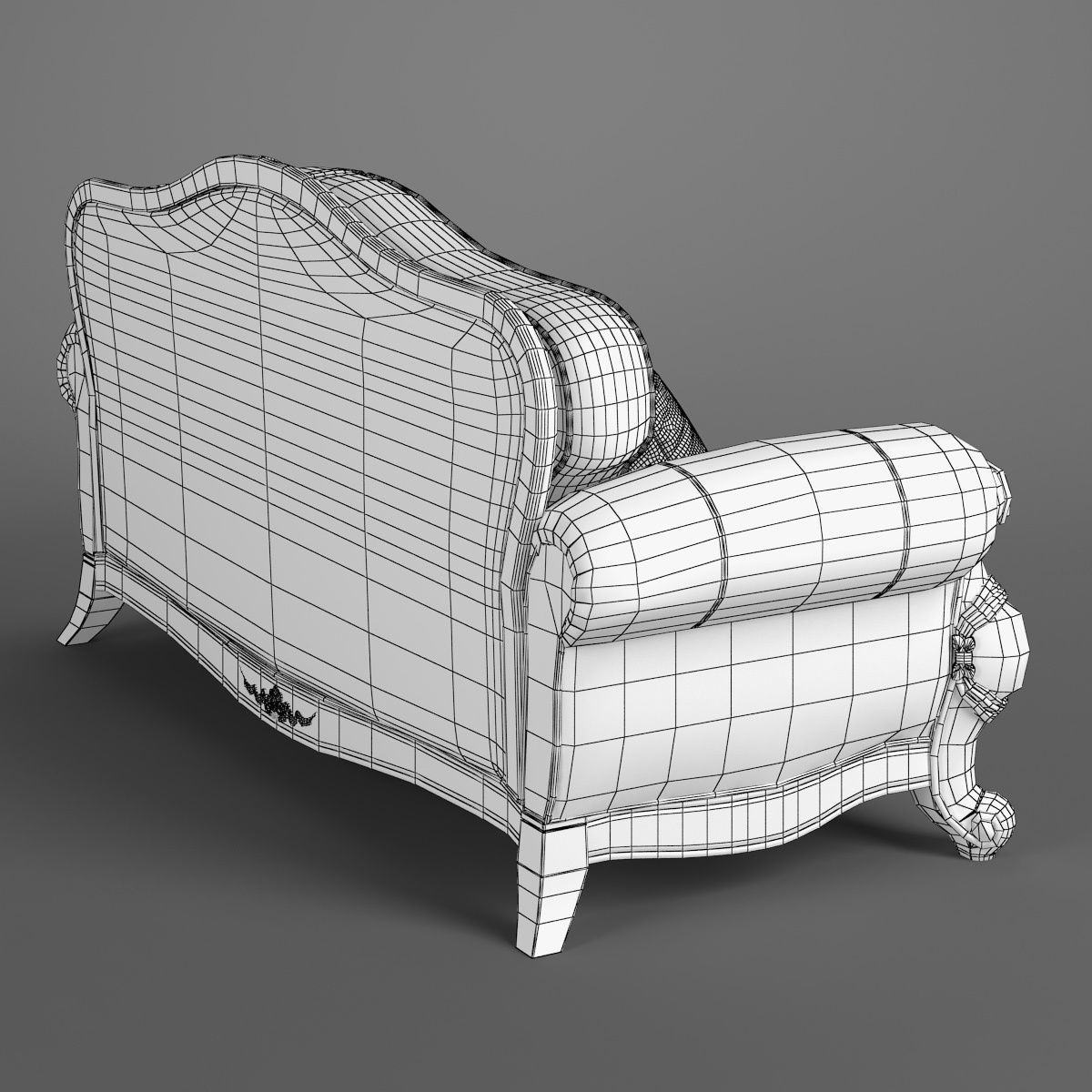 230-1 Carpenter Sofa C 3 seats 2280x974x1020 3D model_9