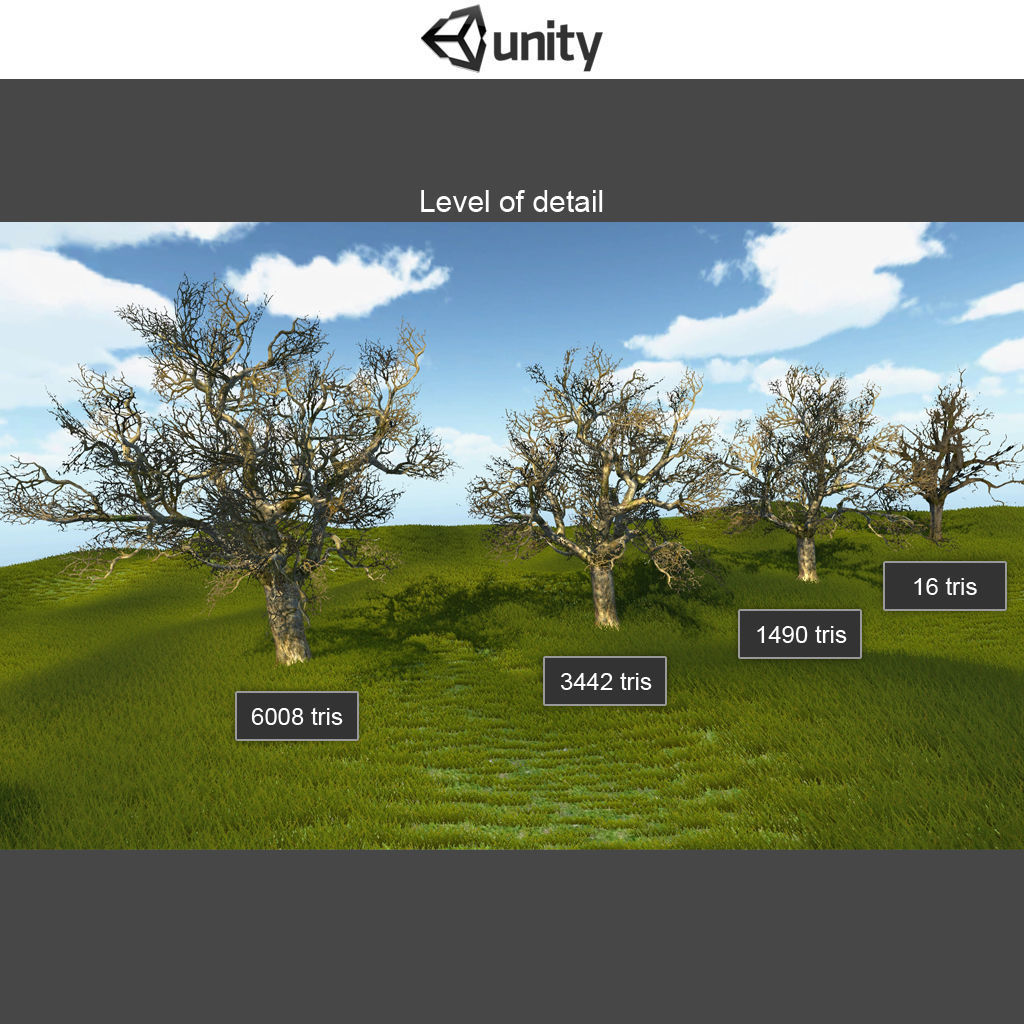 Tree oak with LOD Low-poly 3D model_6