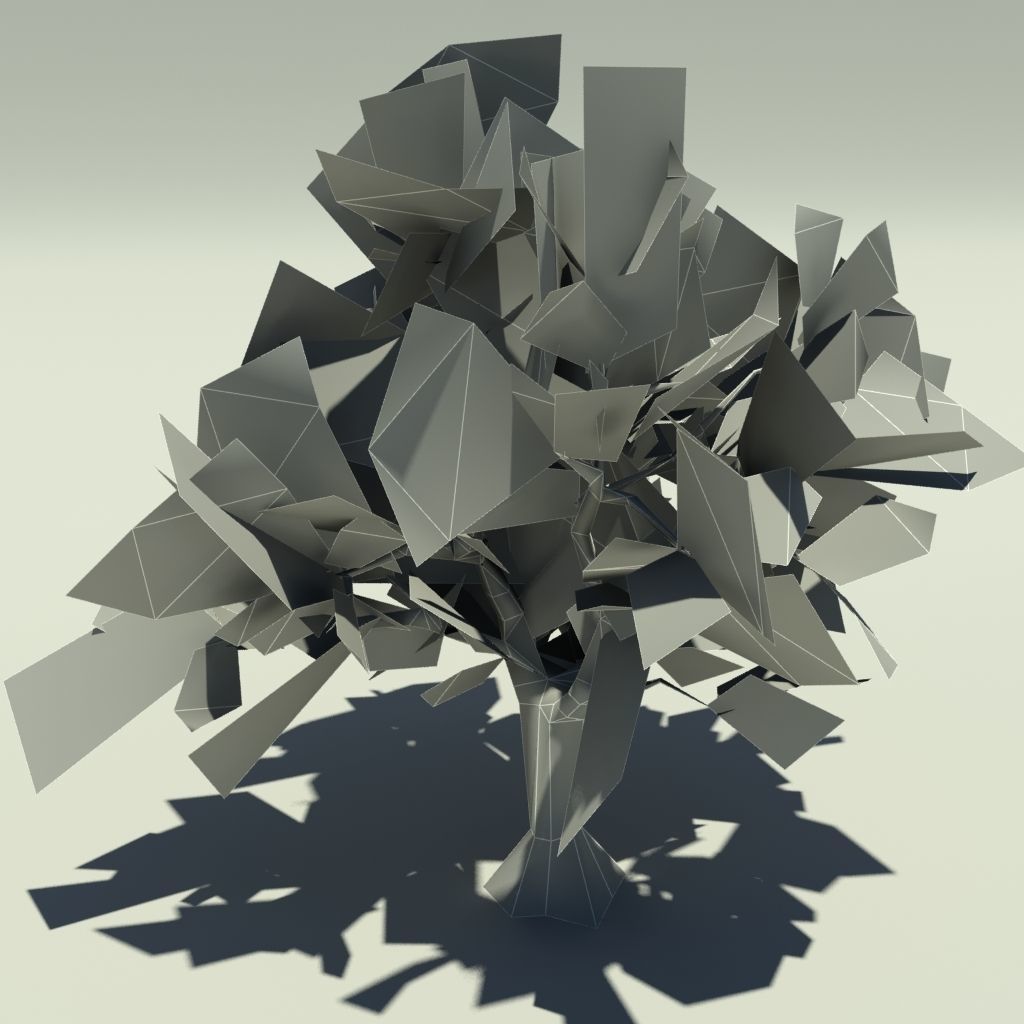 Tree oak with LOD Low-poly 3D model_13