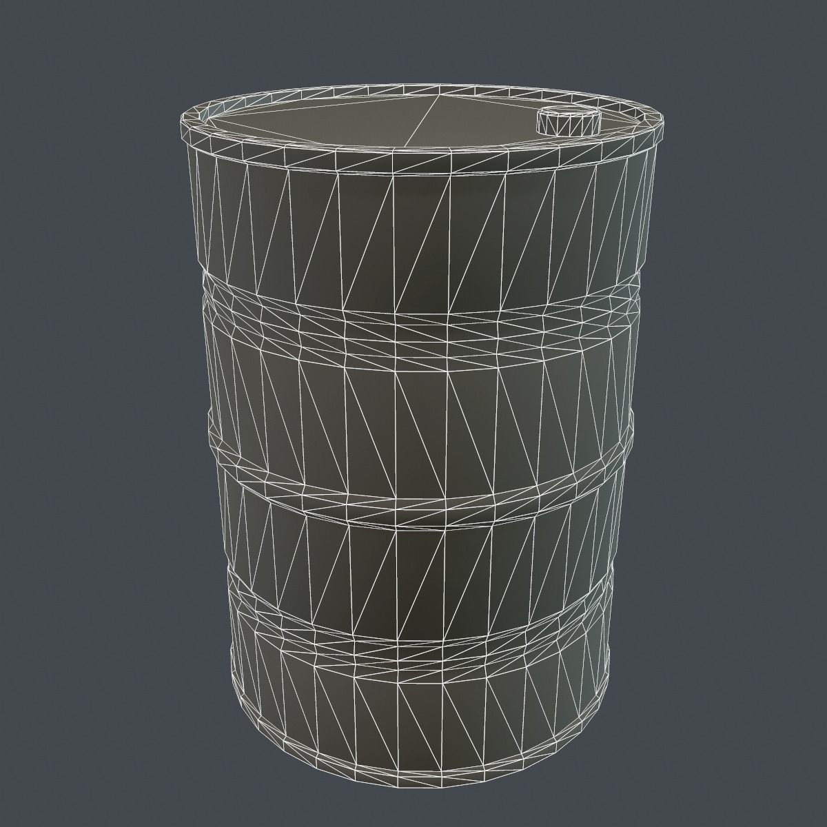 Rusty Barrel PBR Low-poly 3D model_9