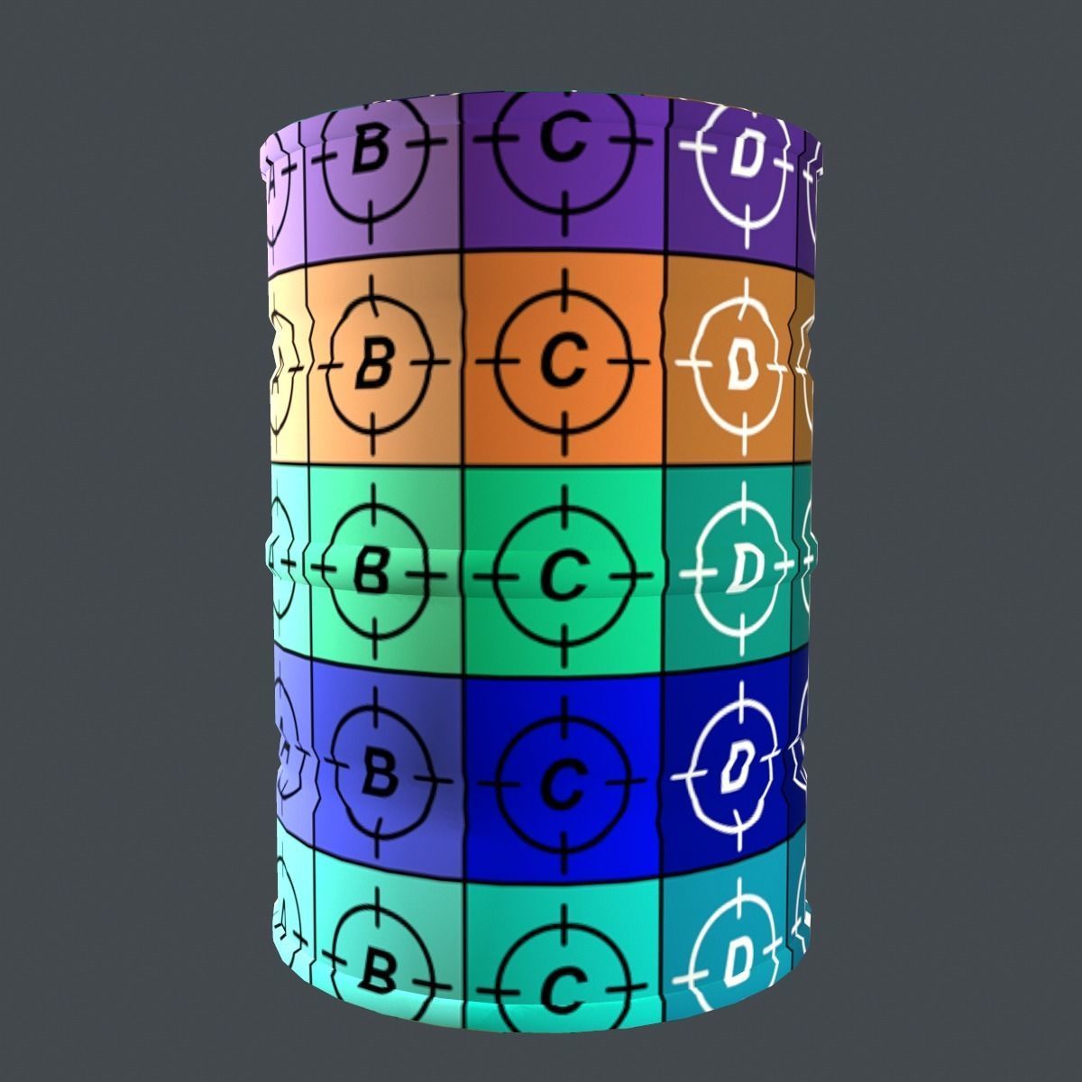 Rusty Barrel PBR Low-poly 3D model_6