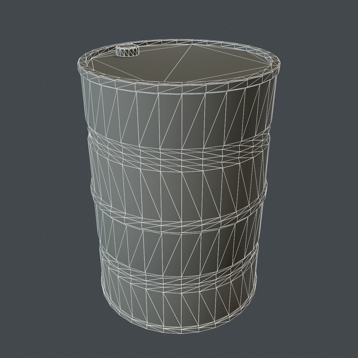Rusty Barrel PBR Low-poly 3D model_11