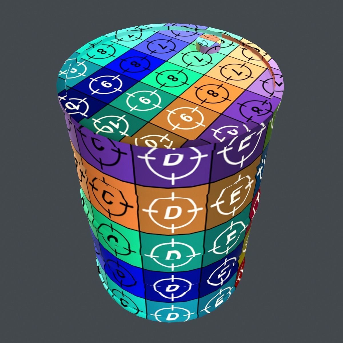 Rusty Barrel PBR Low-poly 3D model_5