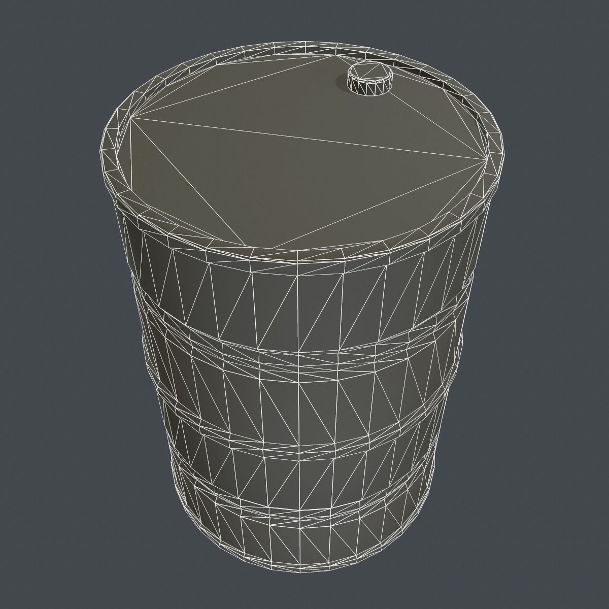 Rusty Barrel PBR Low-poly 3D model_8
