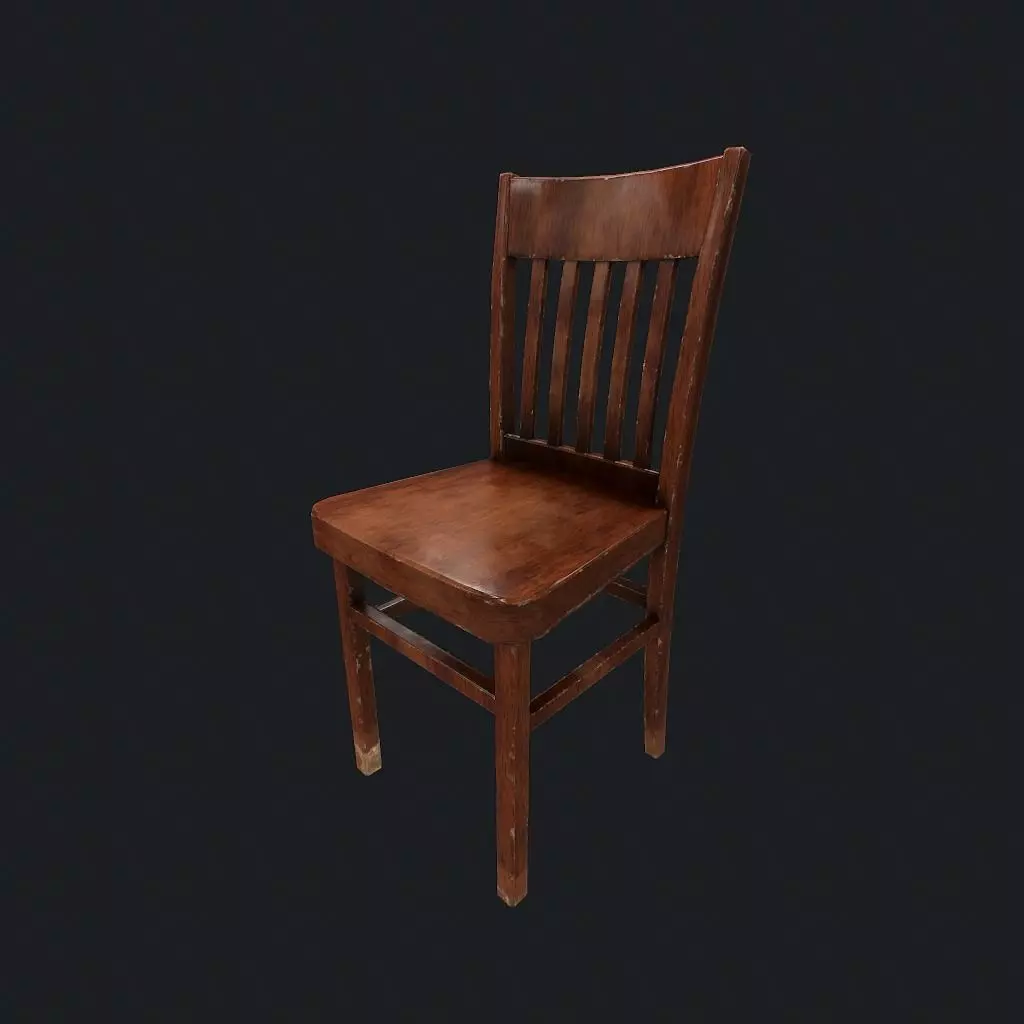 Old Chair V1 Low-poly 3D model