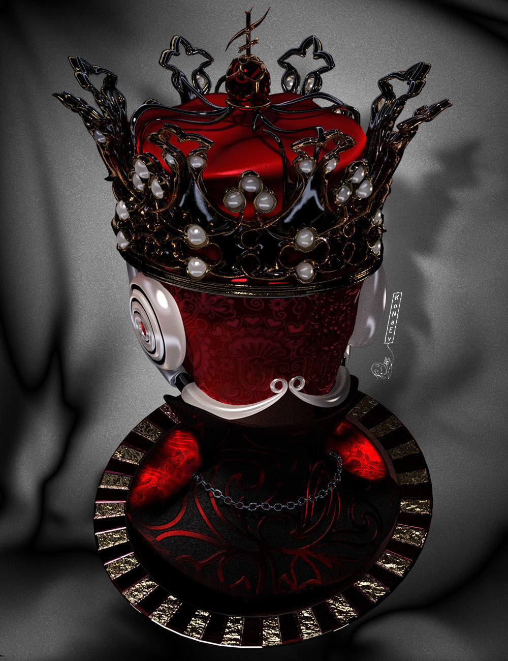 Queens Crown Low-poly 3D model_6