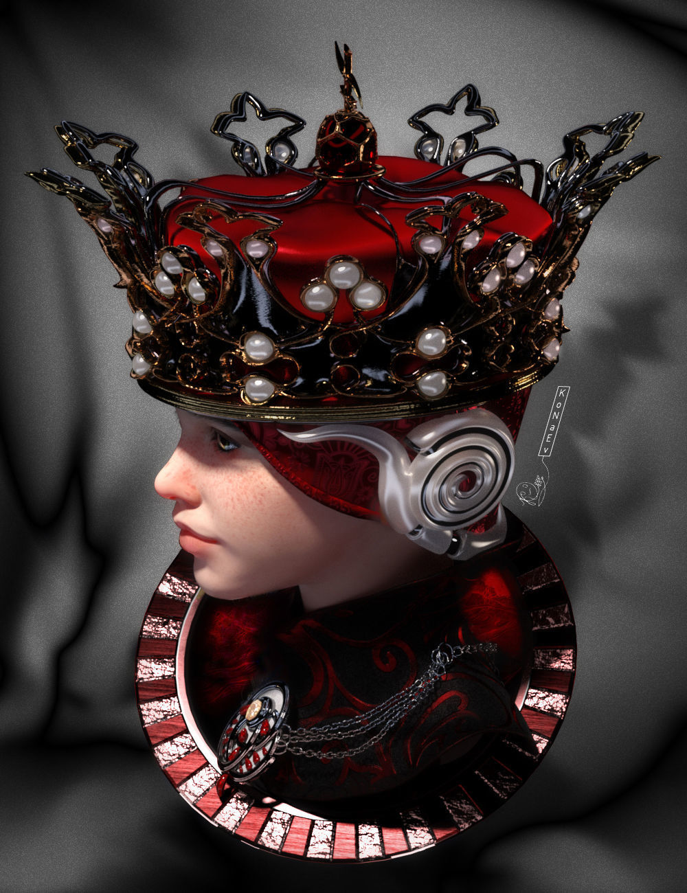 Queens Crown Low-poly 3D model_4