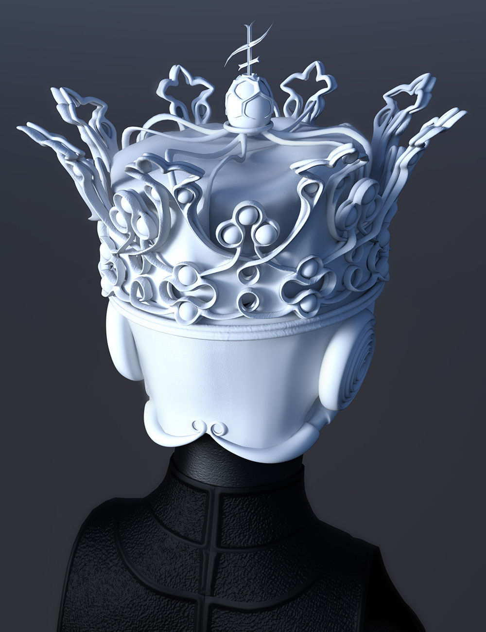 Queens Crown Low-poly 3D model_12