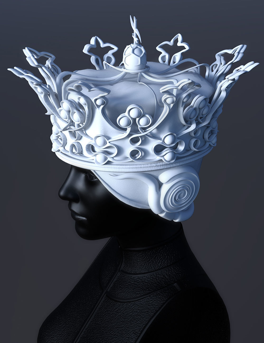Queens Crown Low-poly 3D model_11