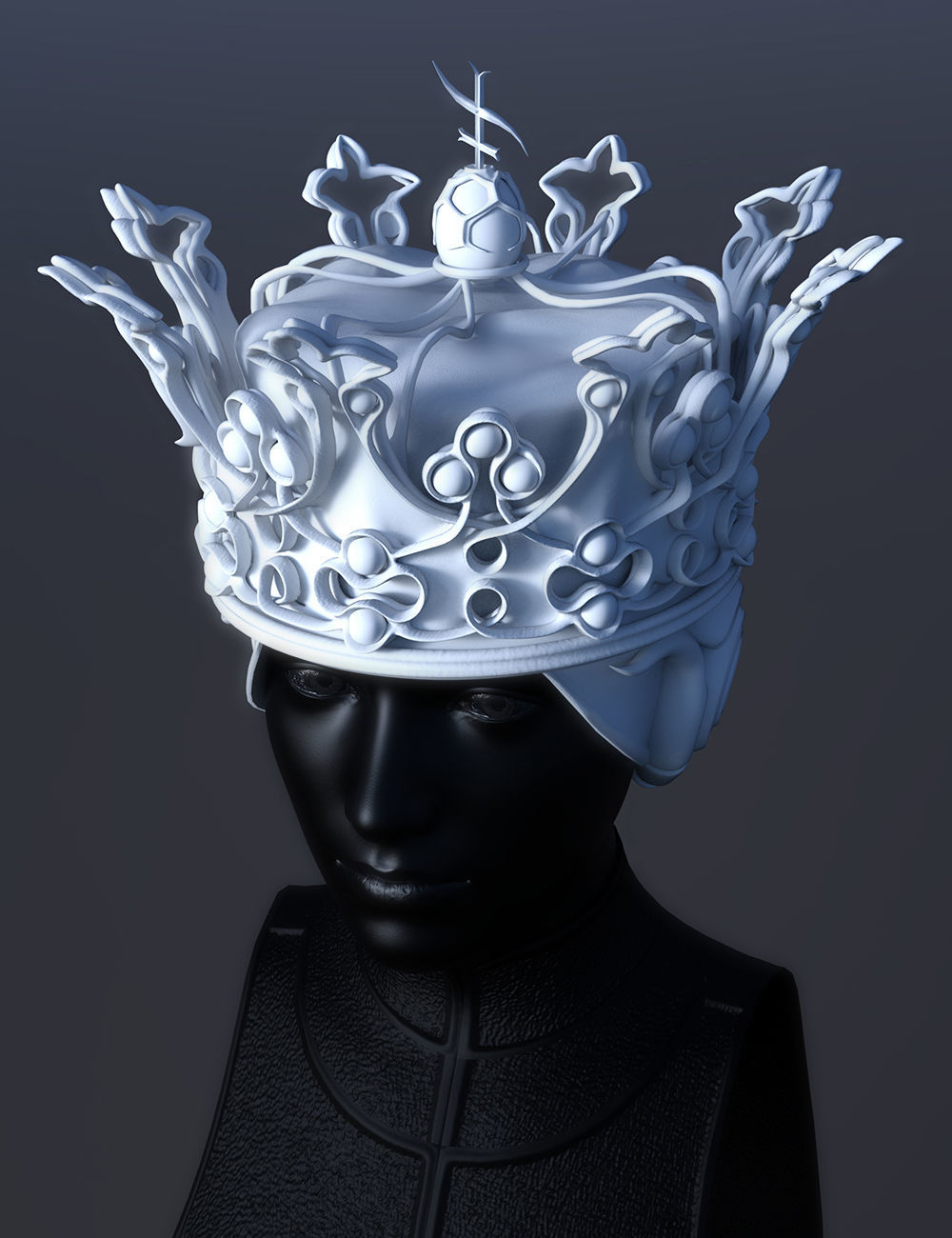 Queens Crown Low-poly 3D model_10