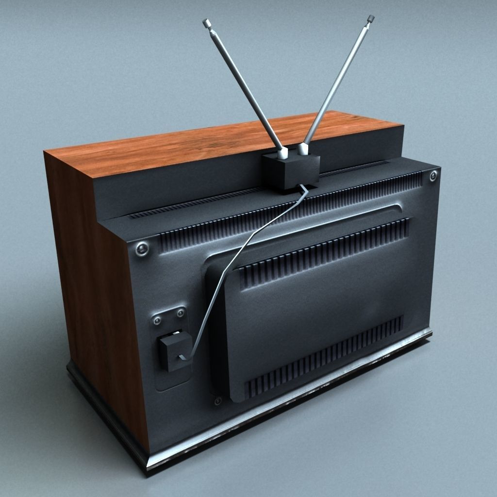 VintageTV tv set - tv set Low-poly 3D model_9