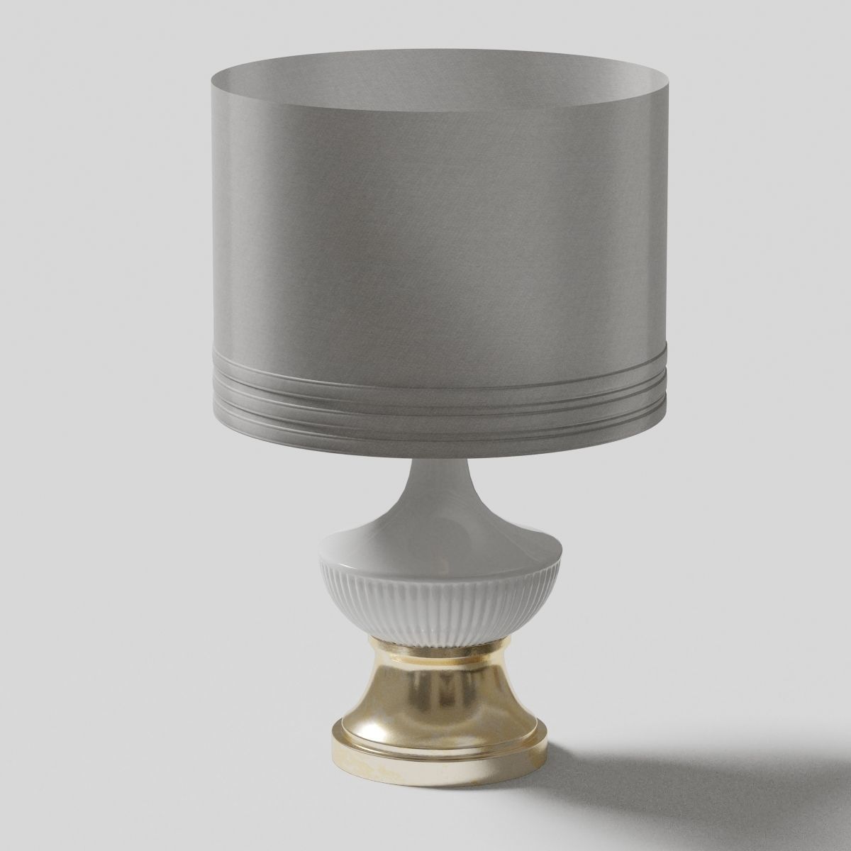 White and Gold lamp classic Low-poly 3D model_1