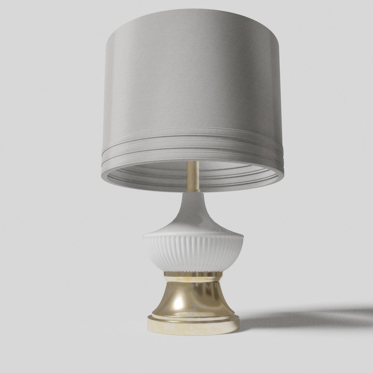 White and Gold lamp classic Low-poly 3D model_2