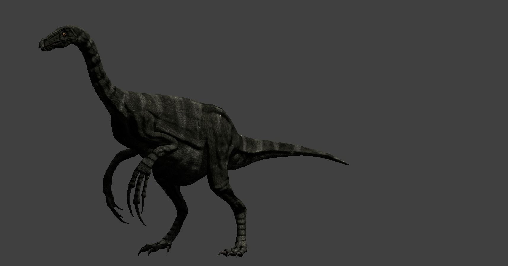 Therizinosaurus dinosaur Low-poly 3D model_0