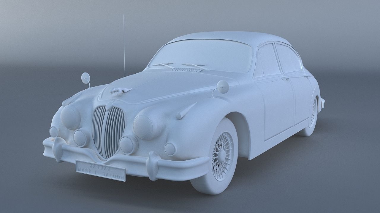 Jaguar Mark II Saloon MK2 1957 3D model_1
