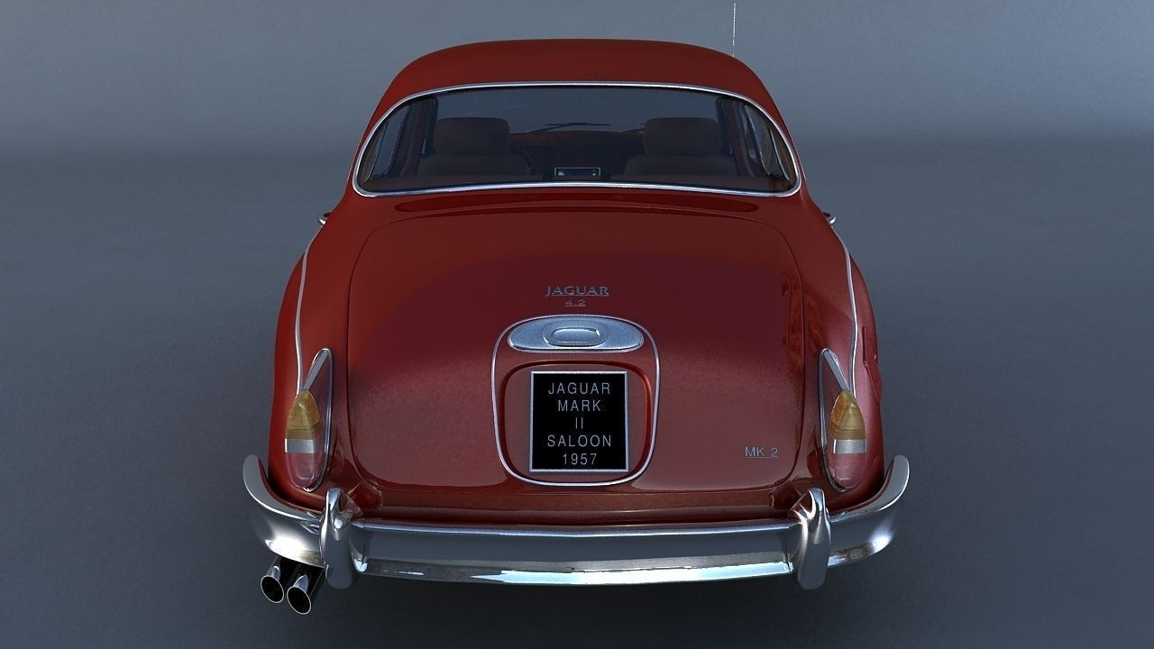 Jaguar Mark II Saloon MK2 1957 3D model_11