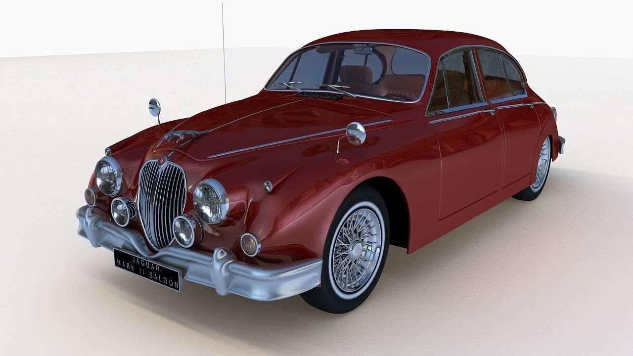 Jaguar Mark II Saloon MK2 1957 3D model_4