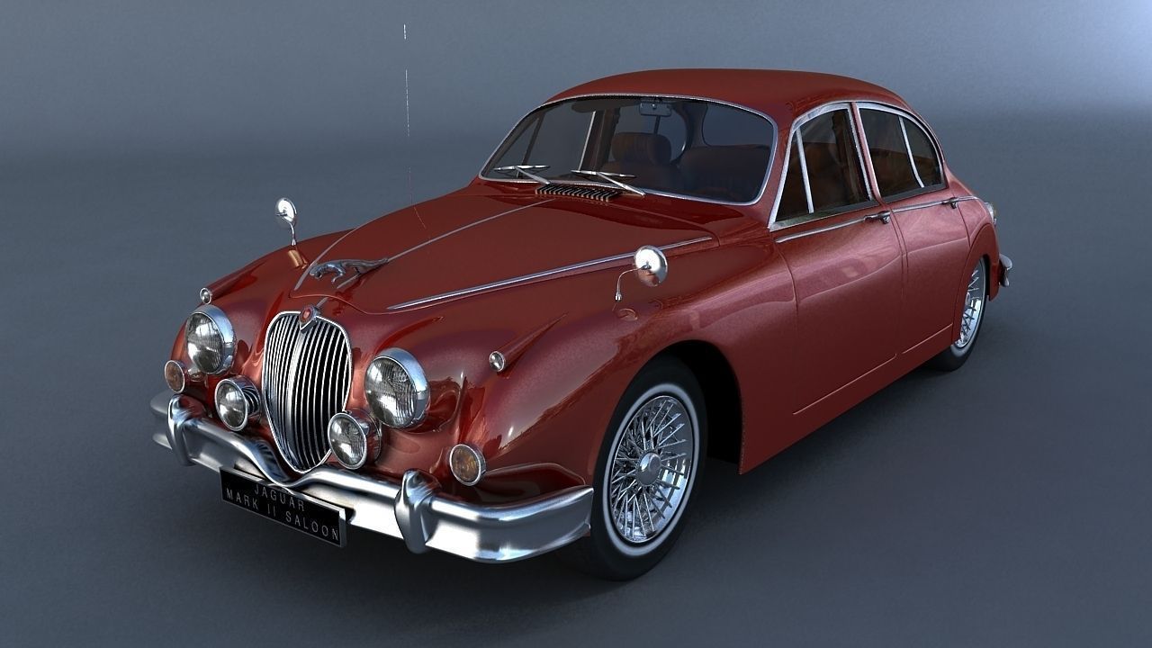 Jaguar Mark II Saloon MK2 1957 3D model_9