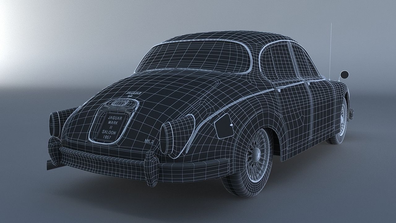 Jaguar Mark II Saloon MK2 1957 3D model_13