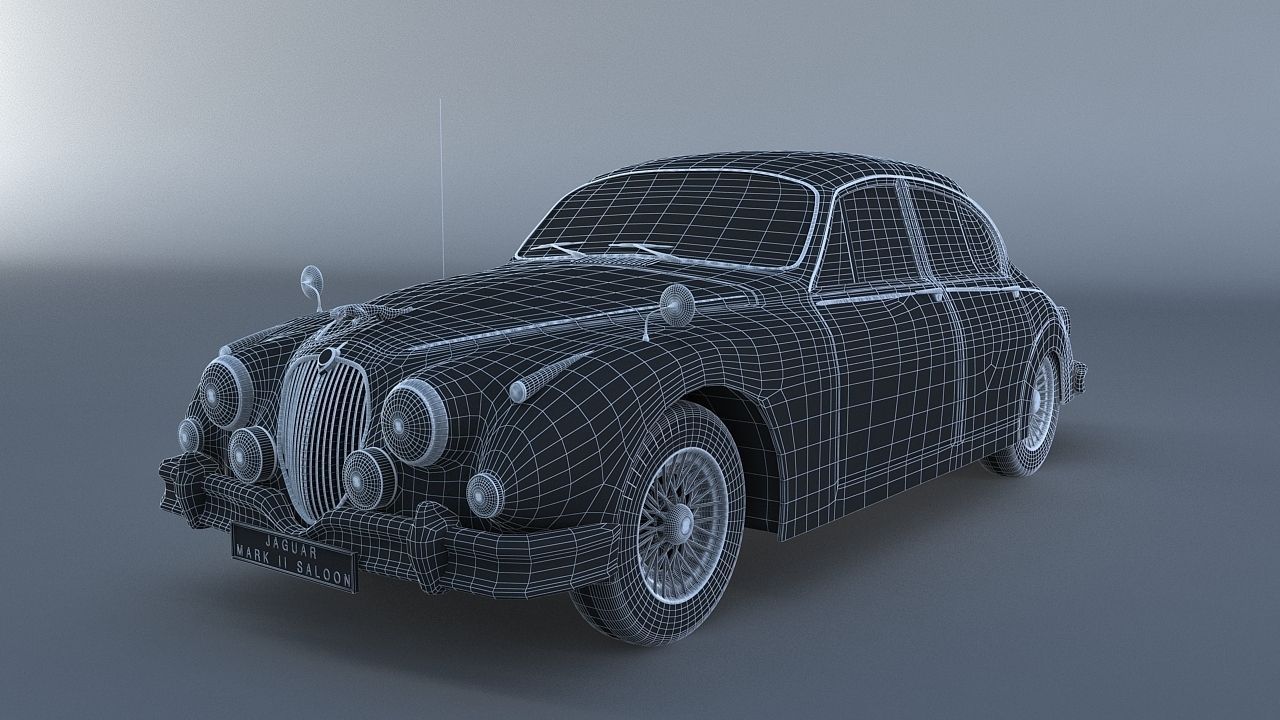 Jaguar Mark II Saloon MK2 1957 3D model_3