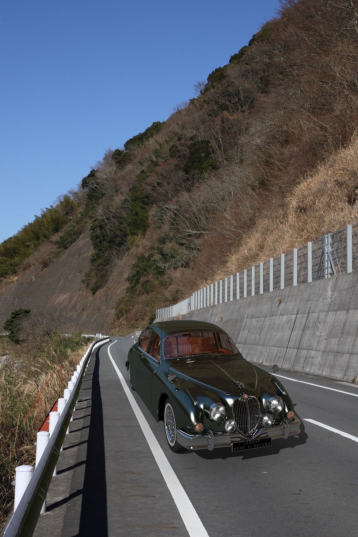 Jaguar Mark II Saloon MK2 1957 3D model_6